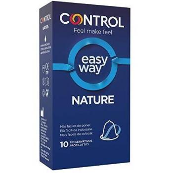 Control preservativos easy way nature caja de condones de facil de poner gama placer natural lubricados sexo seguro 10 unidades