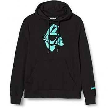 Sudadera larga con capucha Fortnite para hombre negra 63941