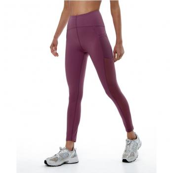 Black Limba - Legging deportivo de mujer compresivo con cintura alta y detalles elegantes de tul.