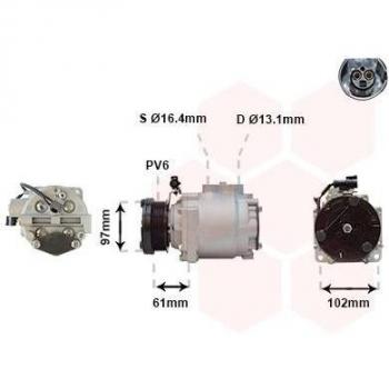 Compresor de aire acondicionado VAN WEZEL 1800K436