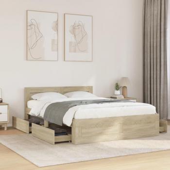 Cabecero de cama Sonoma 120x200 cm en madera multicapa de roble marrón