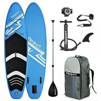 FBSPORT Tabla Sup Hinchable, Tabla de Stand Up Paddling, Tabla Paddle Surf Hinchable, Tabla de Sup, Tabla de Surf Kit con Remo de Aluminio+Bomba+Aleta Desprendible | Longitud: 320cm