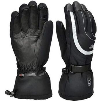 SNOW DEER Guantes Calefactables,Hombres Mujeres 7.4V 2200MAH Batería Recargable Electrónica Guantes para Deportes Al Aire Libre Esquí Caza Pesca Equitación Ciclismo Motocicleta Calentador De La Mano