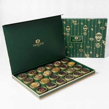 VAHDAM, Pack Variado para Regalar a Mamá | 24 Variedades de Té en una Lujosa Caja para Regalo | Ingredientes 100% Naturales | Set de Regalo para el Día de la Madre | Regalos Originales para Mujer