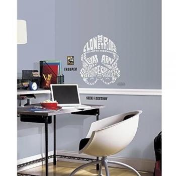 RoomMates Star Wars Typographic Clone Trooper Peel and Stick Giant Wall Decals