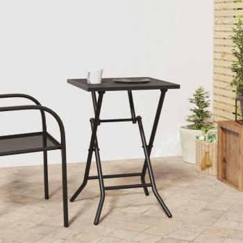 Mesa de jardín plegable antracita malla de acero 50x50x72 cm