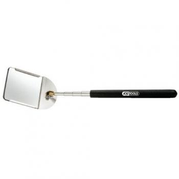 Espejo telescópico de inspección con soporte de acero, 57 x 63 mm, longitud ajustable 178-860 mm