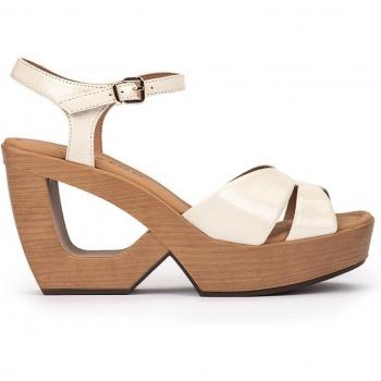 Sandalias de charol blancas modelo HOUSTON