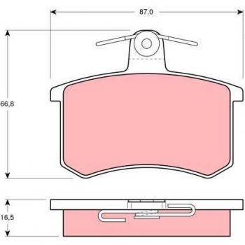 Pastillas de freno TRW COTEC GDB814 para Lancia Thema Berlina, juego de pastillas no preparado para indicador de desgaste, incluye tornillos y accesorios para pinza