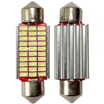 AERZETIX: 2 x Bombillas C5W 12V 30LED SMD 39mm blanco con efecto Xenon para iluminacion interior, luz del techo, luces umbrales de puertas, del compartimiento del motor y del maletero, luz de matricula
