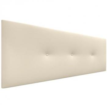 Cabecero Acolchado de Polipiel Vainilla 160x50cm con Botones para Cama Moderna (Camas 150/160)