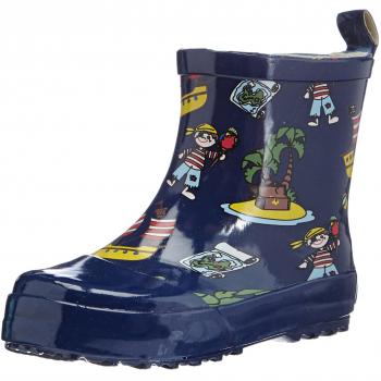 Botas de goma impermeables con diseño pirata, talla 21
