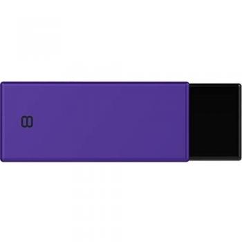 Emtec C350 Brick 2.0 - Cle USB Pivotante 8 GB - USB Tipo A - Velocidad Lectura 15 MB/s - Color Púrpura