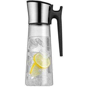 WMF - Jarra de agua de 1,5l, altura 31cm y sistema Close Up, tapón color negro, colección Basic