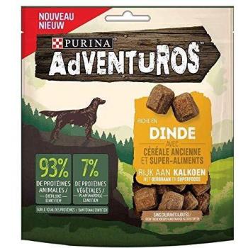 Snacks para perros Purina Adventuros con pavo y cereales, paquete de 3 x 90 g