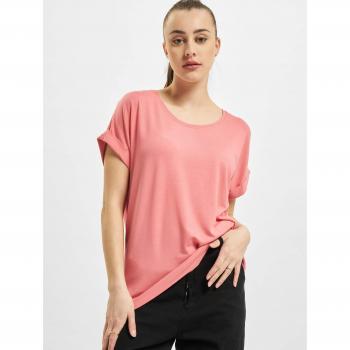 Camiseta Only Moster de manga corta con cuello redondo y detalle en las mangas - Rosa