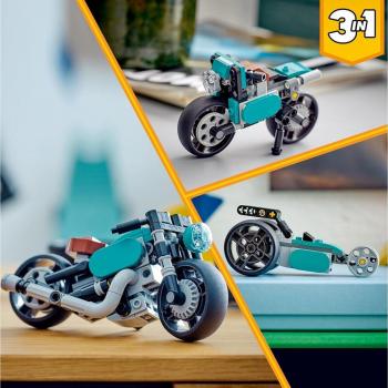 LEGO Creator 31135 Vintage Motorcycle 3-in-1 Set (Classic Motorbike, Street Bike, Dragster) Building Kit
