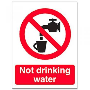 Stewart Superior Catering Sign Not Suitable for Drinking Self Adhesive Vinyl W150xH200mm Ref P093
