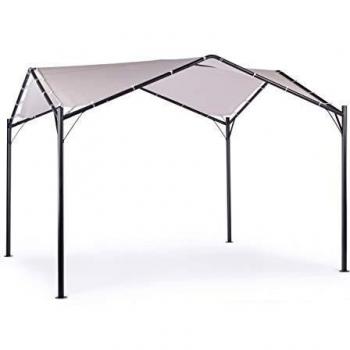 Cenador Domo Jardín 3,5x3,5 m Antracita-Gris con Altura de 260 cm