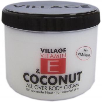 Crema Corporal de Coco con Vitamina E 500ml Sin Parabenos
