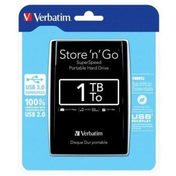 Verbatim Store N Go 1TB Black Portable Hard Drive
