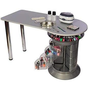 Mesa de Manicura Profesional ELITE PLUS GIROCO color plata gris