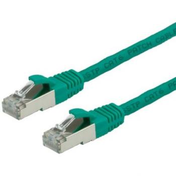 Cable de red Cat.6 S/FTP 3m Verde, doble pantalla, libre de halógenos, retardante de llama