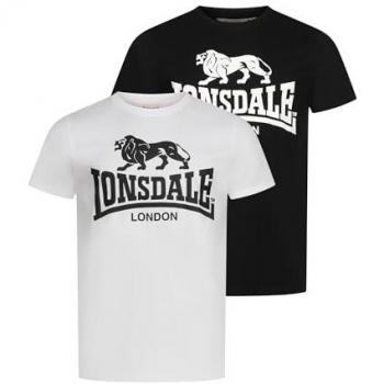 Camiseta Lonsdale Kelso para Hombre (Pack Doble, Ajuste Regular)