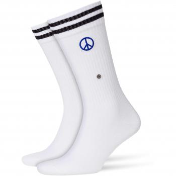 Burlington Peace Man, Calcetines para Hombre, Blanco