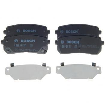 Juego de pastillas de freno BOSCH 0 986 494 971 Low Metallic con contacto aviso desgaste incorporado para KIA SORENTO 3, trasero, incluye certificación ECE-R90, compuesto de baja metalic