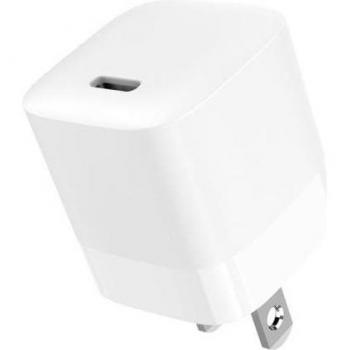 Cargador Rápido USB-C 30W 3A PD Blanco para iPhone, Samsung y Tablets - Enchufe US
