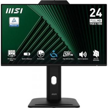 Monitor MSI Pro MP242PMG 23.8 FHD IPS 120Hz 1ms con Webcam y Altavoces, HDMI, DisplayPort, USB