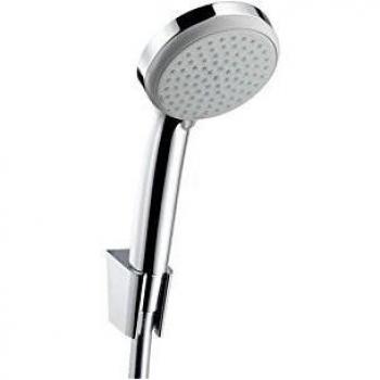 Hansgrohe 27592000 Croma 100 Vario ducha de mano con soporte y flexo, 1,25m, 4 tipos de chorro, cromo