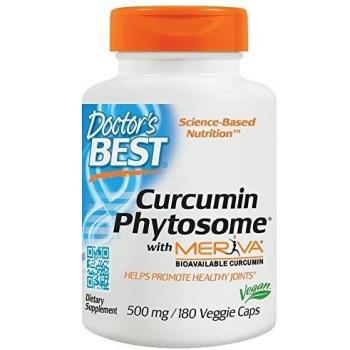 Doctors Best Phytosome Curcumins with Meriva, 500mg, 180 Vegetarian Capsules