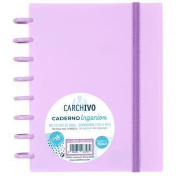 Cuaderno INGENIOX A5 100 Hojas Horizontal Color Malva Pastel