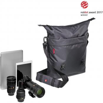 Manfrotto Manhattan Changer 20 Bolsa Multiusos para Llevar Cámaras y Accesorios, Material Repelente al Agua, con Compartimento para PC y Tabletas, con Enganche para Trípode