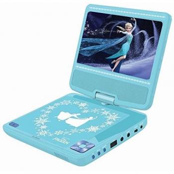 LEXIBOOK Frozen Disney Lector DVD Portátil 7 con Puerto USB Y Mando, Azul