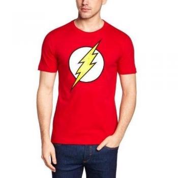 Logoshirt Camiseta Flash - Logotipo - Camiseta DC Comics - Flash - Logo - Camiseta con Cuello Redondo Rojo - Diseño Original con Licencia, Talla XL
