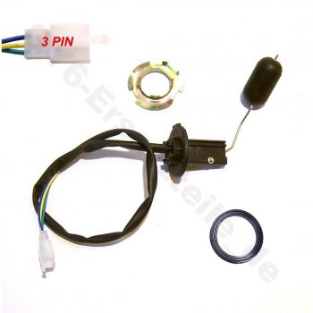 Reservorio donante de indicador de combustible flotador Completo * Corto Versión para tanques planas * 50 – 125 cc de 4 tiempos GY6 China Roller por ejemplo para Baotian benzhou yiying Buffalo Flex Tech ering longjia Lifan sukida Peugeot Pegasus J