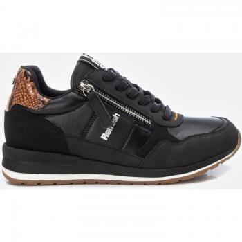 Zapatillas deportivas de mujer Refresh 172329 beige con cordones y cuña