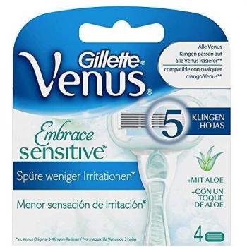 Gillette Venus Embrace Sensitive Maquinilla para Mujer, 4 Unidades