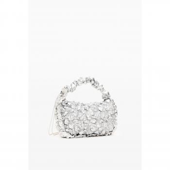 Bolso de hombro Desigual Flossy Eibar color plata para mujer