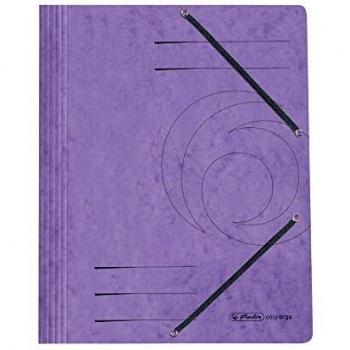 Carpeta Esquinera Herlitz Easyorga A4 con Goma, Color Violeta
