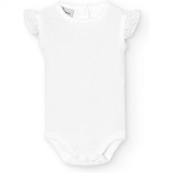 Pack de 2 bodys de bebé con puntilla batista 1x1