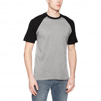 Urban Classics Men's Raglan Contrast Tee T-Shirt, Grey/Navy, XL