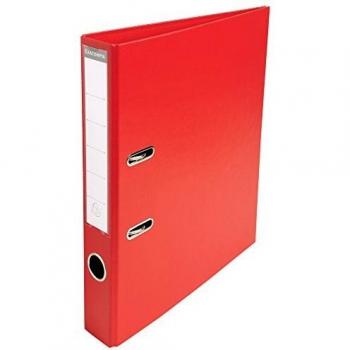 Exacompta 53545E Classeur à Levier PVC 2 Anneaux Format A4 Dos de 50 mm Rouge