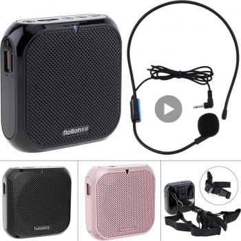 Mini Wired Voice Amplifier with Headworn Microphone and Audio Recorder