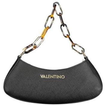 Valentino by Mario Valentino Black Polyethylene Handbag with Chain Strap, Female, One Size