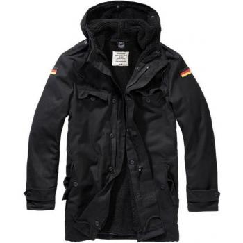 Abrigo Bundeswehr Flag Negro Hombre Brandit - Parka BW Chaqueta - Talla 5XL