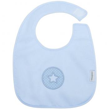 Babero Cuadrado Con Velcro Round Celeste 20X26 Cm
